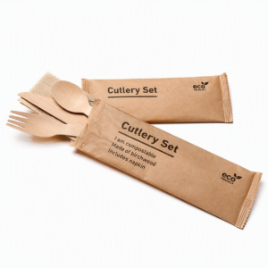 Wooden cutlery set